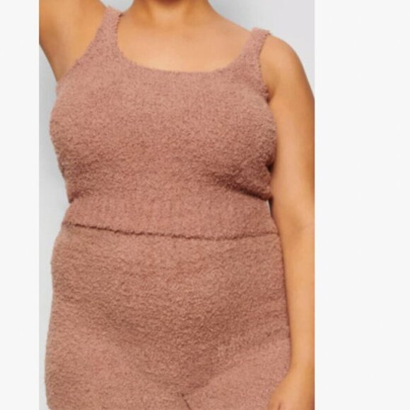 SKIMS Other - Skims Cozy Knit Shorts and Tank Top Rose Clay Size Small Medium